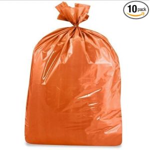 USA-Made Colorful Trash Bags in Variety of Sizes and Colors (10, ORANGE 14 GALLONS)