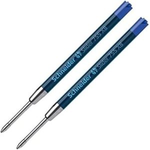 Schneider® Slider 755 Blue Extra Broad Ballpoint Ink Refills with ViscoGlide® Ink System - 2/pk