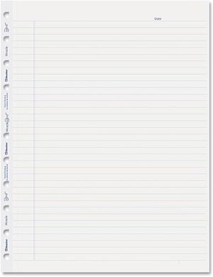 Blueline MiracleBind Notebook Refill Sheets Ruled 11" H x 9.06" W x 0.13" D 50 Sheets (AFR11050R) , White
