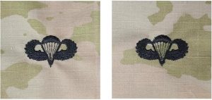 Army Embroidered Badge on OCP Sew On: Parachutist - Basic