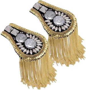 1 Pair Blazer Epaulet/Kpop Fringed/Tassel Metal Punk Shoulder Epaulette/Dpikes Brooch for Men Women 3 Colors Options