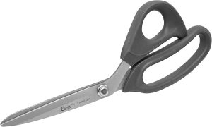 Clauss 18080 9-Inch Bent Titanium Bonded Adjustable Tension Shears with Extra Large Ultraflex Handles, Grey