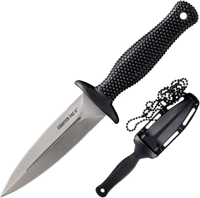 Cold Steel Counter TAC II 3 3/8" Blade AUS 8A Steel with Sheath