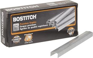 Bostitch B8 PowerCrown Premium Staples, 0.25 Inch Leg, Ultimate Drive Performance, Carbon Steel, (STCR21151/4)