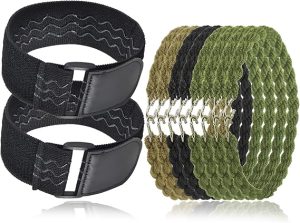 10PCS Boot Blousers Military, 2PC-Upgraded Boot Blousing Straps Nylon Widen & Strenthen Hook & Loop; 8PC-Boot Bands Elastic Straps for Cowboy Boots, Military Army Gardening Biking Ankle Strap