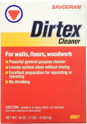Savogran Dirtex All Purpose Cleaning Powder - 16oz No Rinse Powder Cleanser, Stain, & Rust Remover for Walls, Floors, Woodwook, & Stainless Steel - Powder Cleaner for Bathroom, Kitchen, & Outdoor Use