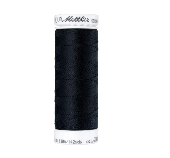 Mettler Seraflex Elastic Thread 50wt 142yd-Black -7840-4000